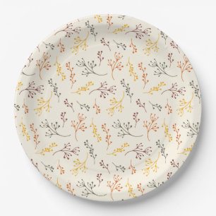 Autumn Branches Paper Plate