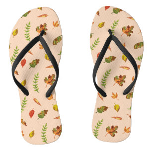 Autumn Breeze Pattern Flip Flops