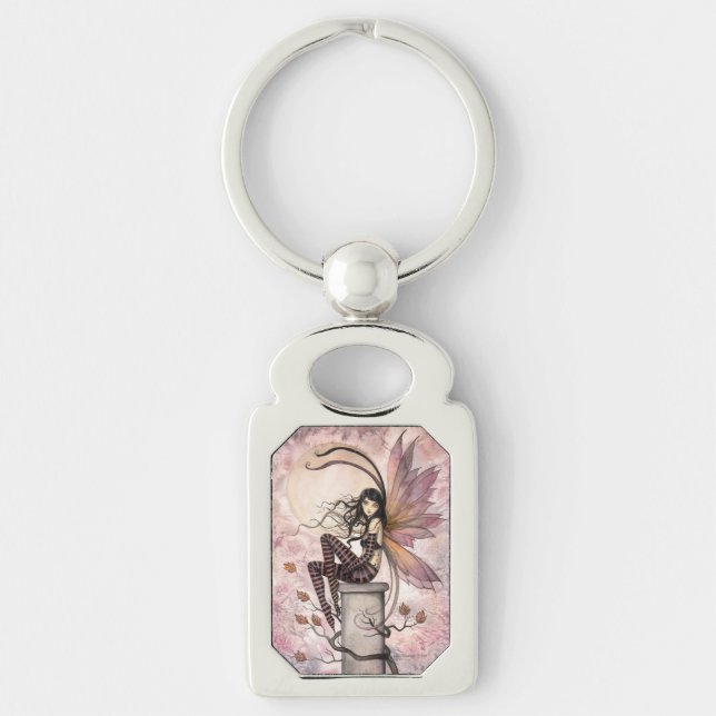 Autumn Breezes Fairy Fantasy Art Keychain (Front)
