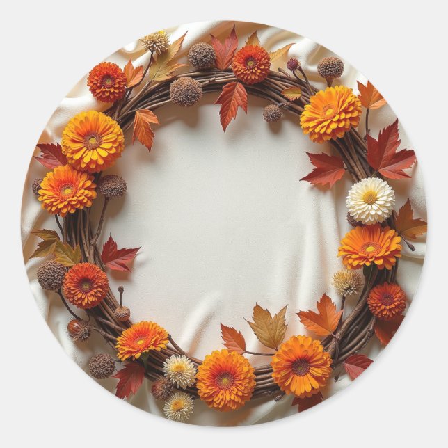 Autumn Bridal Wreath Sticker (Front)