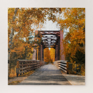 Autumn Bridge Minnesota Jigsaw Puzzle