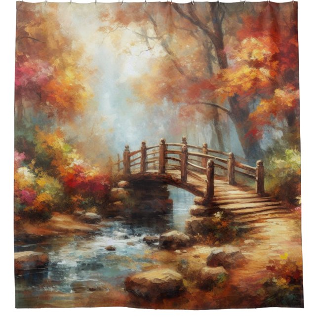 “Autumn Bridge Over Serene Stream” (Front)