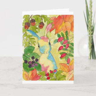 Autumn Bunny by Peppermint Art Card
