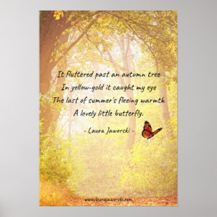 Autumn Butterfly by Laura Jaworski Poster