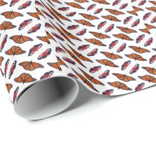 Autumn Butterfly Frienzy Wrapping Paper