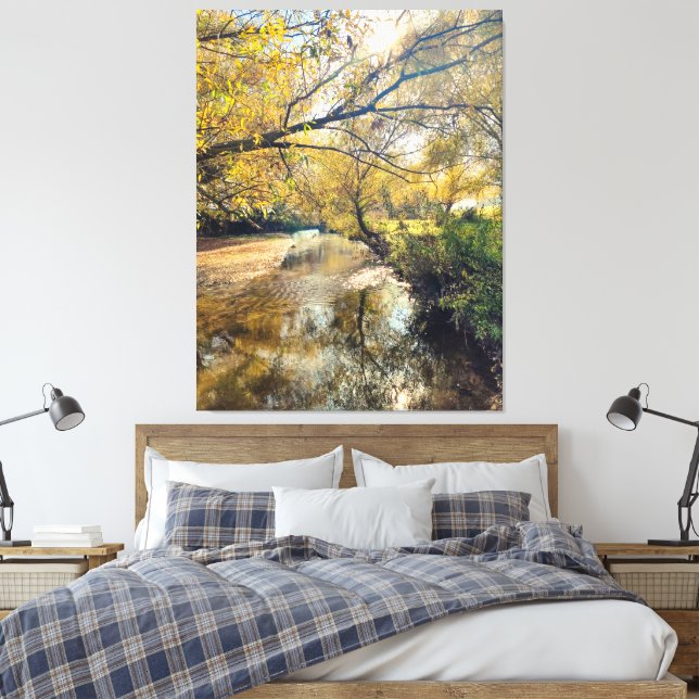 Autumn by the river canvas print (Insitu(Bedroom))