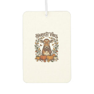 Autumn Calf Shirt Vintage Engraving Harvest Pumpki Air Freshener