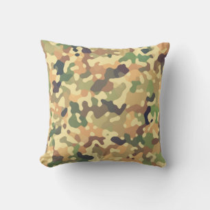 Autumn Camo Fall Colours Throw Pillow