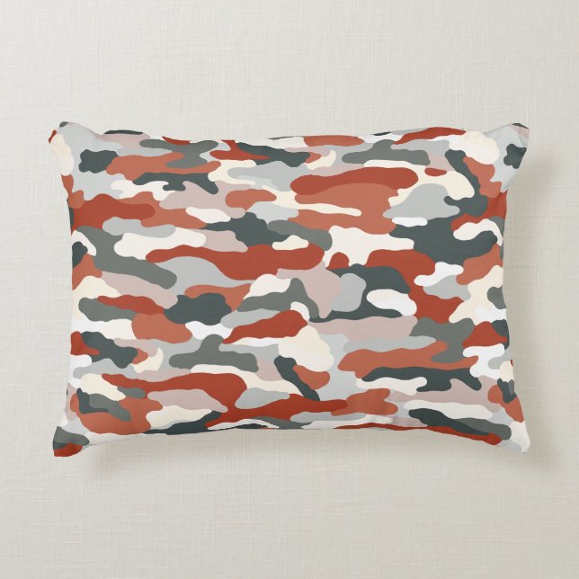 Autumn Camouflage Accent Pillow (Front)