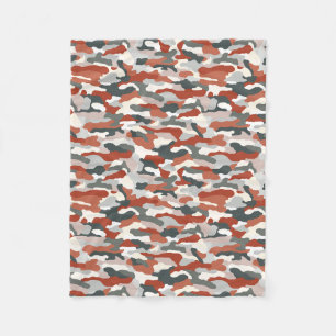 Autumn Camouflage Fleece Blanket