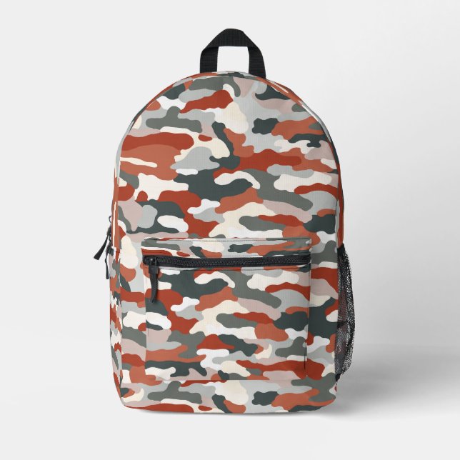 Autumn Camouflage Printed Backpack (Front)