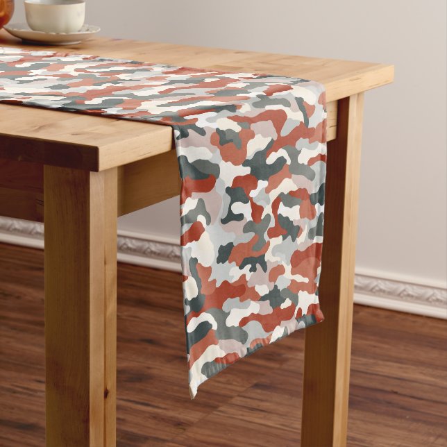 Autumn Camouflage Short Table Runner (In Situ)