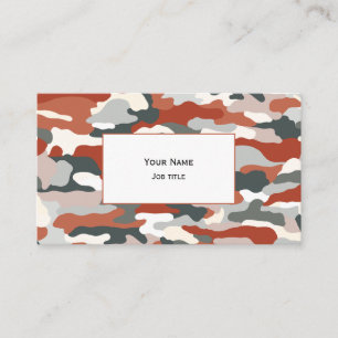 Autumn Camouflage (solid white) Business Card