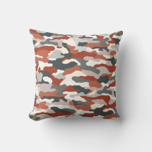 Autumn Camouflage Throw Pillow