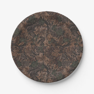 Autumn camouflage throw pillow coffee mug flask paper plate