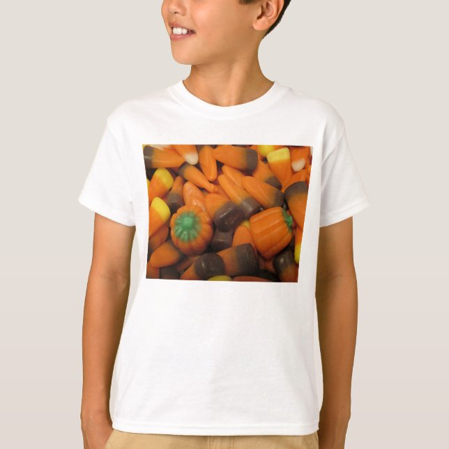 Autumn Candy Corn Kids Basic T-Shirt (Front)