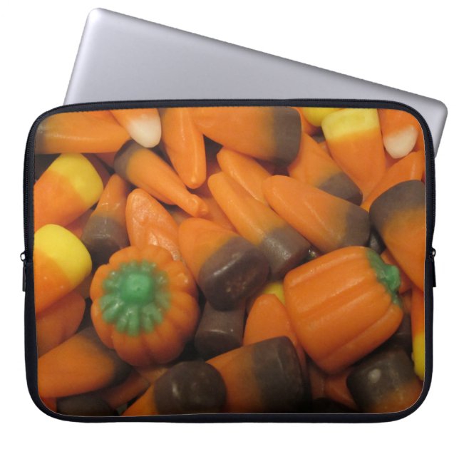 Autumn Candy Corn Laptop Sleeve (Front)