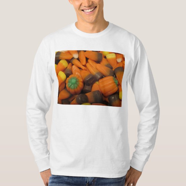 Autumn Candy Corn Mens Long-Sleeve T-Shirt (Front)