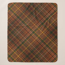 Autumn Canopy Brown, Rust Red, and Green Plaid
