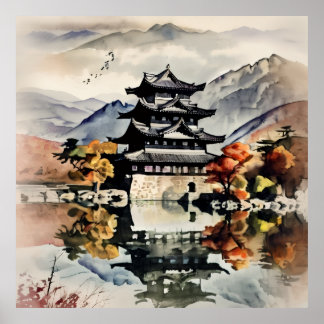 Autumn Castle Poster