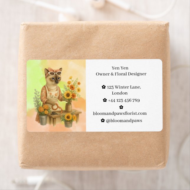 Autumn Cat florist arranging flowers (Insitu)