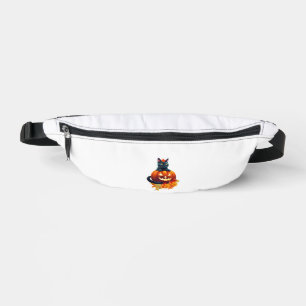 Autumn Cat, Pumpkin, Halloween Graphic Design  Fanny Pack