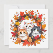 autumn cat wreath