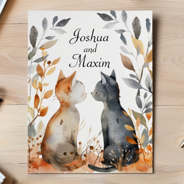 Autumn Cats Wedding Invitation (Creator Uploaded)