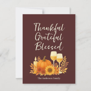 Autumn Celebration - Elegant Gold Thanksgiving  Postcard