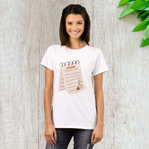 Autumn Checklist Notepad Fall To Do List  T-Shirt