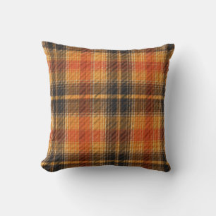 autumn chequered pattern sofa pillow