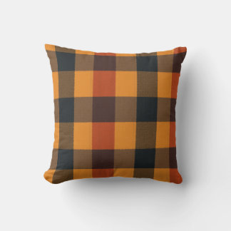 autumn chequered pattern sofa pillow