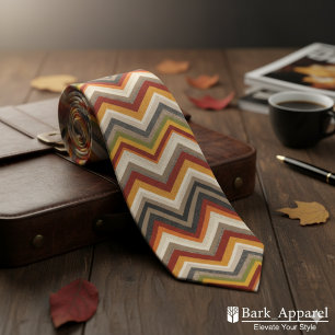 Autumn Chevron Pattern Tie