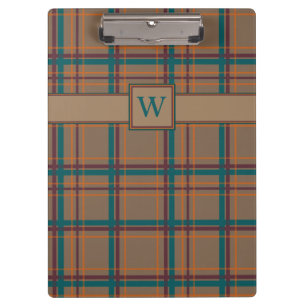 Autumn Chic Plaid Clipboard