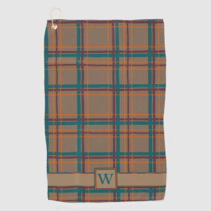 Autumn Chic Plaid Golf Towel