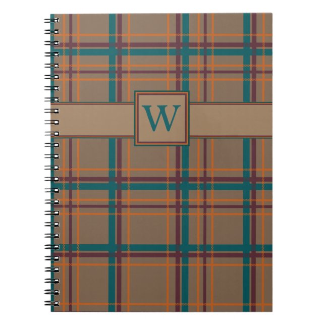 Autumn Chic Plaid Notebook (Front)