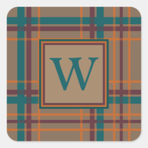 Autumn Chic Plaid Sticker