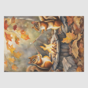 Autumn Chipmunks & Marshmallows Decoupage Tissue Paper