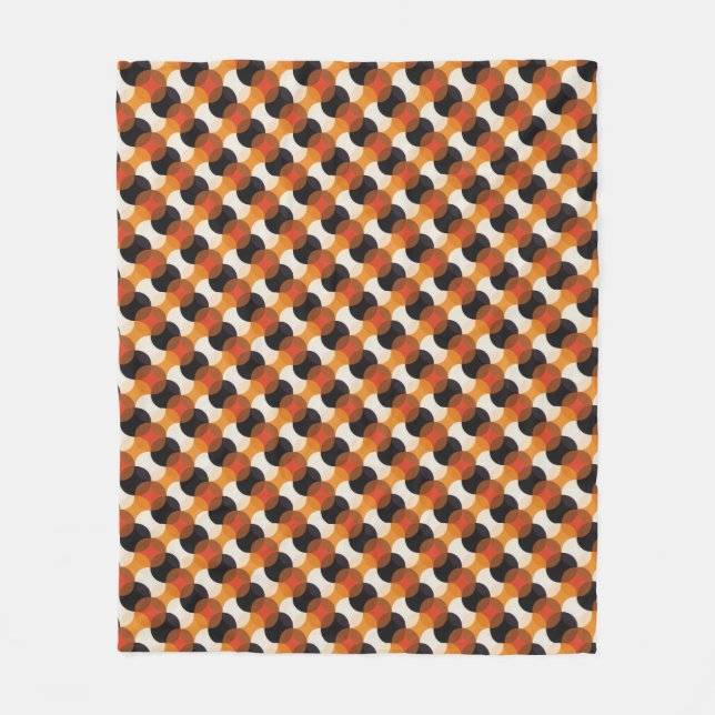 Autumn Circle Tessellation Fleece Blanket (Front)