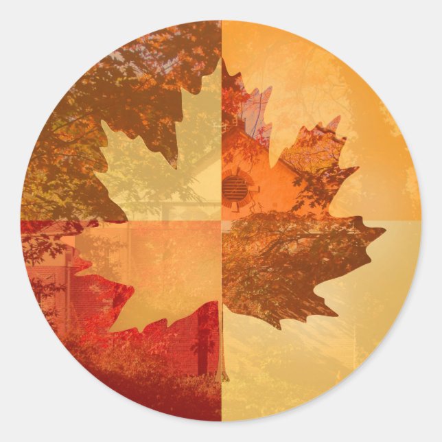 Autumn Classic Round Sticker (Front)
