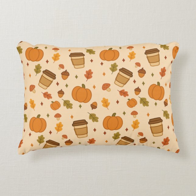 Autumn Coffee Accent Pillow (Front)