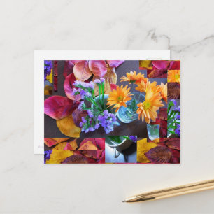 Autumn Collage Postcard