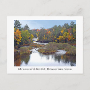AUTUMN COLORS AT TAHQUAMENON FALLS STATE PARK, MI. POSTCARD