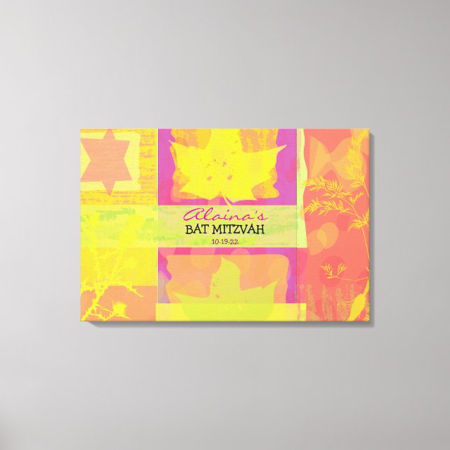 AUTUMN COLORS Bar Bat Mitzvah Sign In Board (Front)