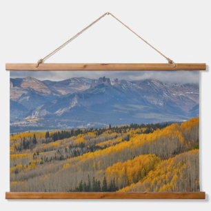 Autumn Colors on Aspen Groves Hanging Tapestry