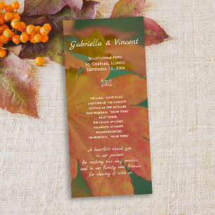 Autumn Colors Wedding Program