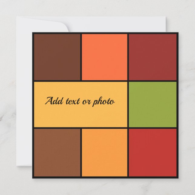 Autumn Colour Blocks Card (Front)