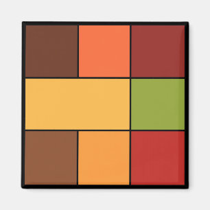 Autumn Colour Blocks Magnet