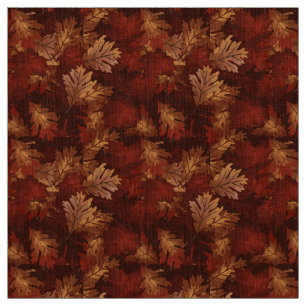 Autumn Colour Maple Oak Linen Fabric