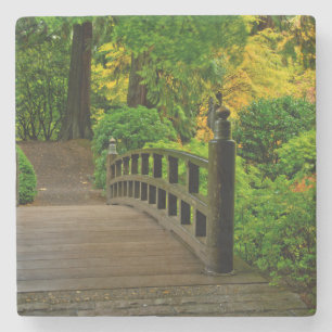 Autumn Colour, Portland Japanese Garden Stone Coaster